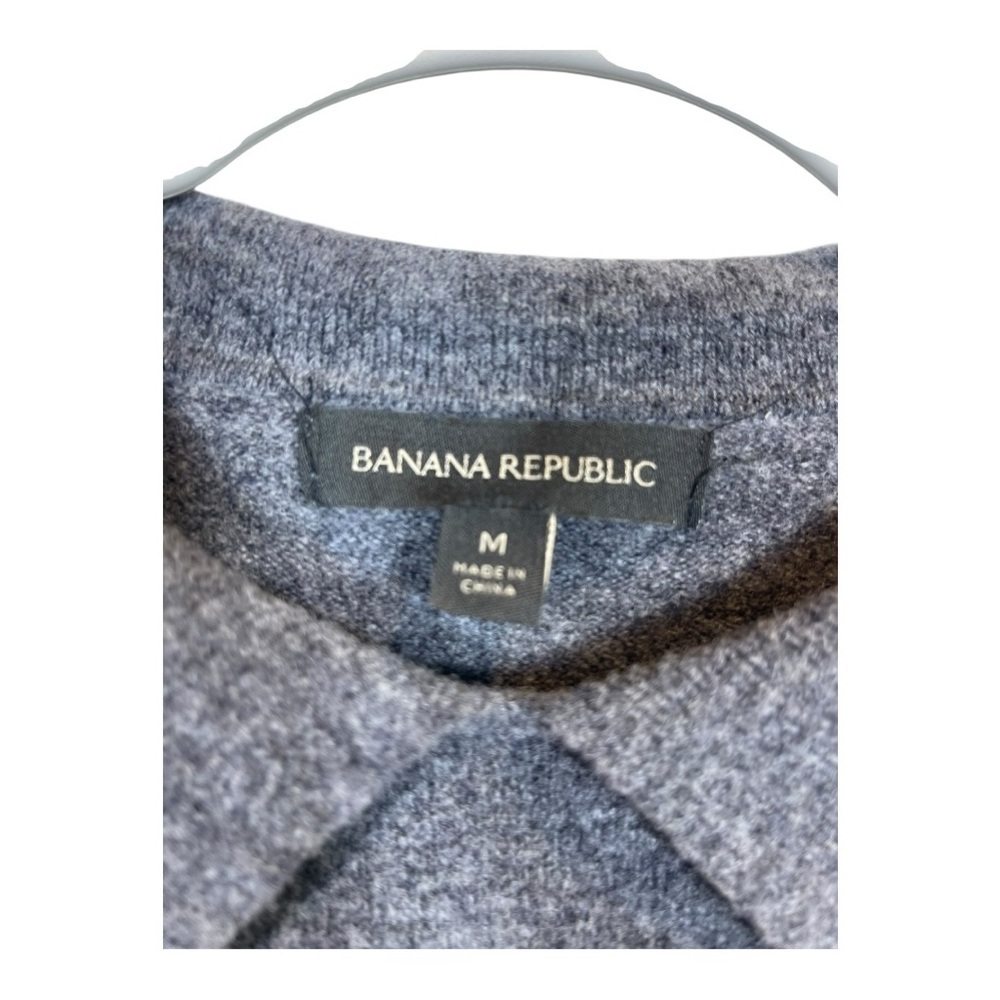 Banana Republic Wool Blend Sweater Collared Knit Top Gray Size Medium - Picture 4 of 8